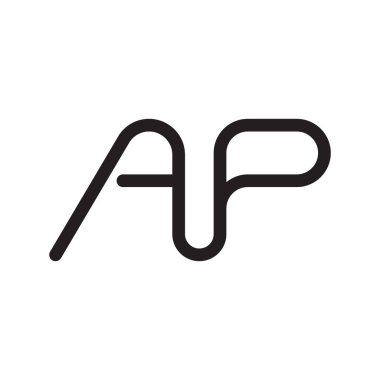 ap ilk harf vektör logo simgesi
