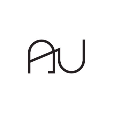 au ilk harf vektör logosu simgesi