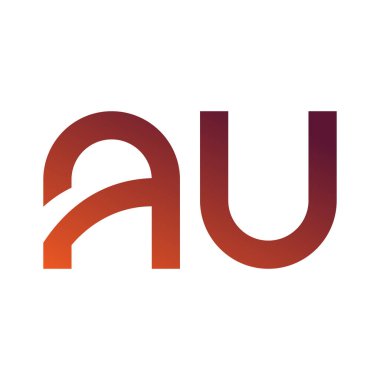 au ilk harf vektör logosu simgesi