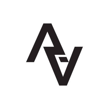 av ilk harf vektör logo simgesi