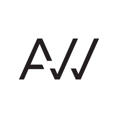 aw ilk harf vektör logo simgesi