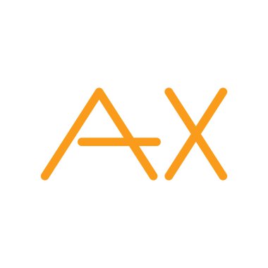 ax ilk harf vektör logo simgesi