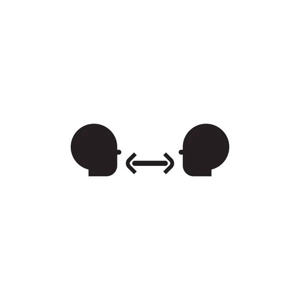 Sosyal Uzaklık Vektör Logo Tasarım Şablonu — Stok Vektör