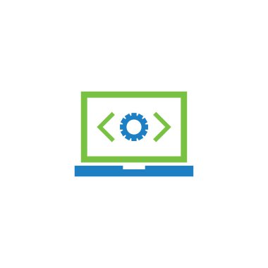 Web geliştirme vektörü logo tasarım şablonu