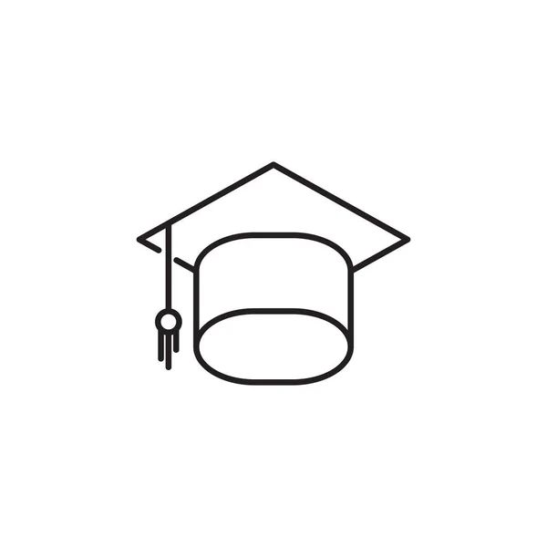 Graduation Hat Vector Icon Design Template — Stock Vector