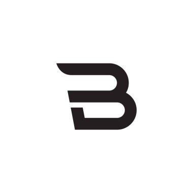 b ilk harf vektör logo simgesi