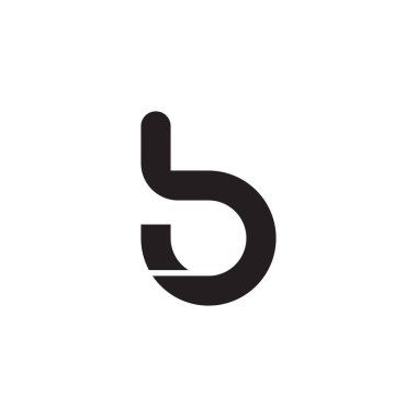 b ilk harf vektör logo simgesi