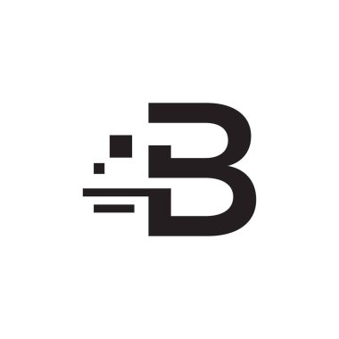 b ilk harf vektör logo simgesi