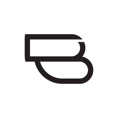 b ilk harf vektör logo simgesi