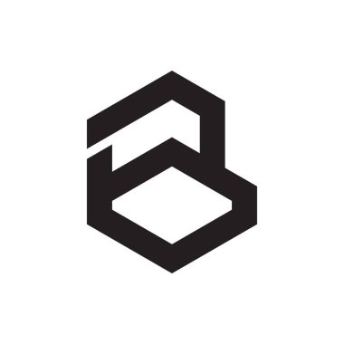 b ilk harf vektör logo simgesi