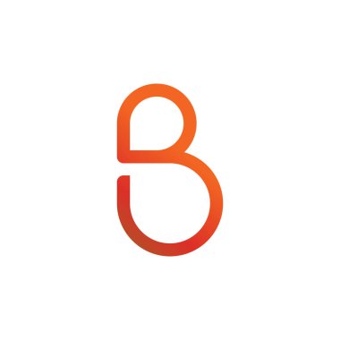 b ilk harf vektör logo simgesi