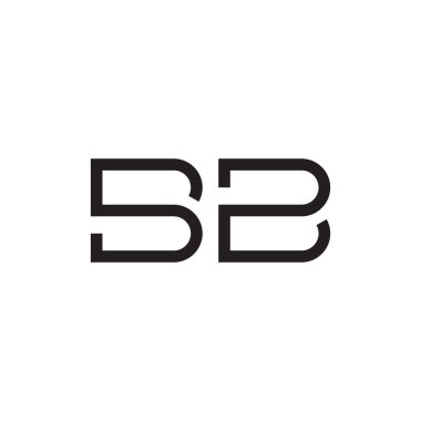 bb ilk harf vektör logo simgesi