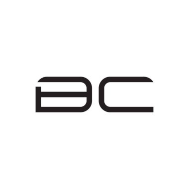 bc ilk harf vektör logo simgesi