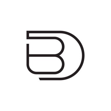 bd ilk harf vektör logo simgesi