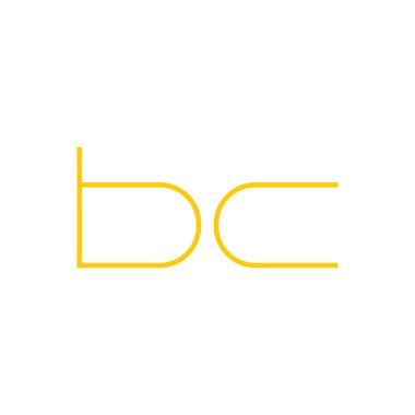 bc ilk harf vektör logo simgesi