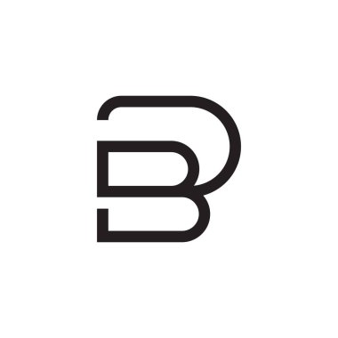 bd ilk harf vektör logo simgesi