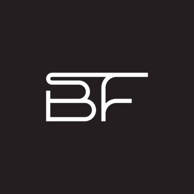 bf ilk harf vektör logo simgesi