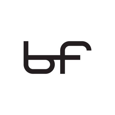 bf ilk harf vektör logo simgesi