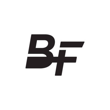 bf ilk harf vektör logo simgesi