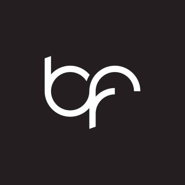 bf ilk harf vektör logo simgesi