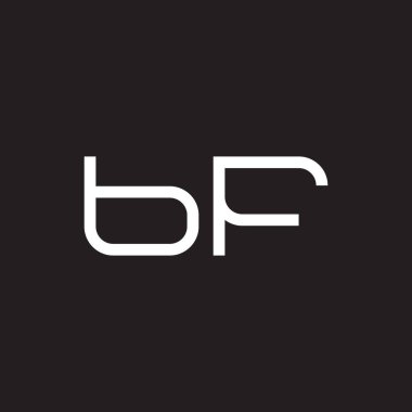 bf ilk harf vektör logo simgesi