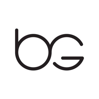 bg ilk harf vektör logo simgesi