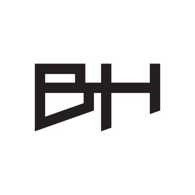 bh ilk harf vektör logo simgesi
