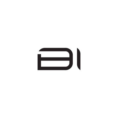 bi ilk harf vektör logo simgesi