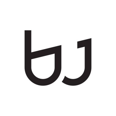 bj ilk harf vektör logo simgesi