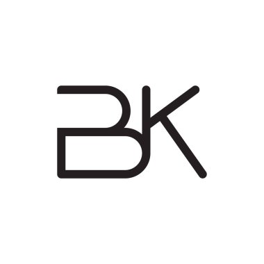 bk ilk harf vektör logo simgesi