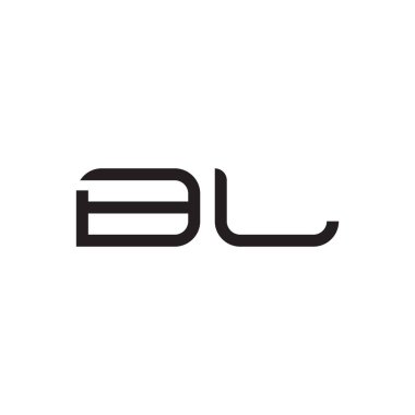 bl ilk harf vektör logo simgesi