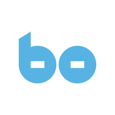 bo ilk harf vektör logo simgesi