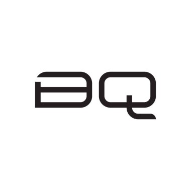 bq ilk harf vektör logo simgesi