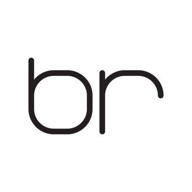 br ilk harf vektör logosu simgesi