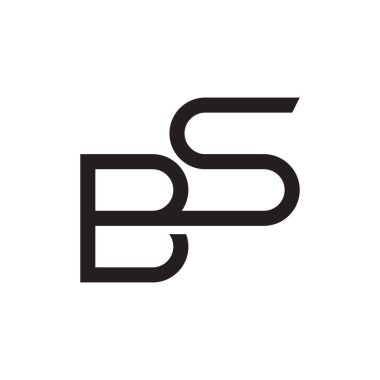 b ilk harf vektör logo simgesi