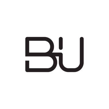 bu ilk harf vektör logo simgesi