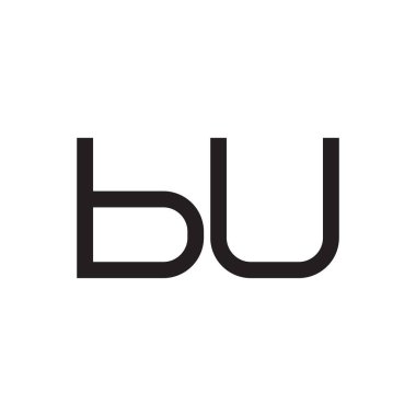 bu ilk harf vektör logo simgesi