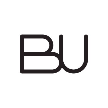 bu ilk harf vektör logo simgesi