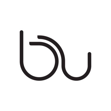 bu ilk harf vektör logo simgesi