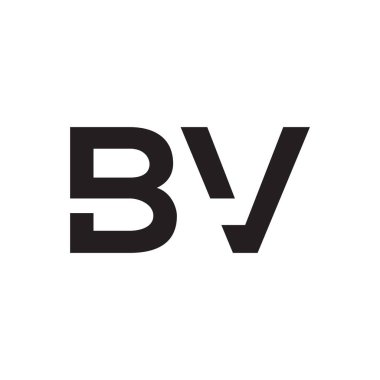 bv ilk harf vektör logo simgesi