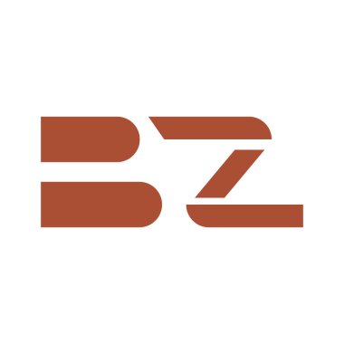 bz ilk harf vektör logosu simgesi