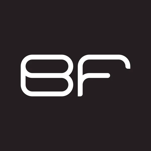 bf ilk harf vektör logo simgesi