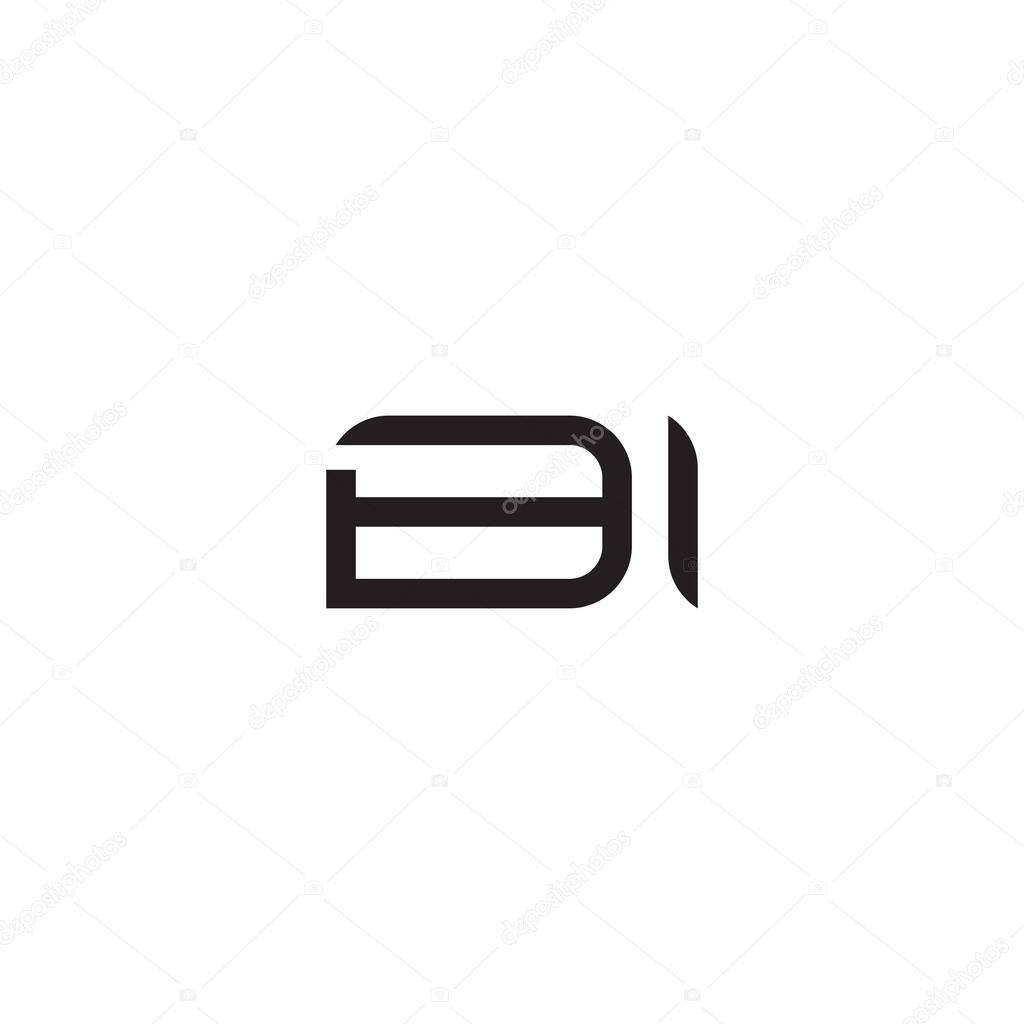 Bi initial letter vector logo icon