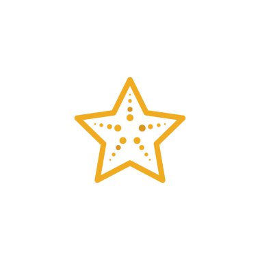 deniz yıldızı vektör logo tasarım şablonu