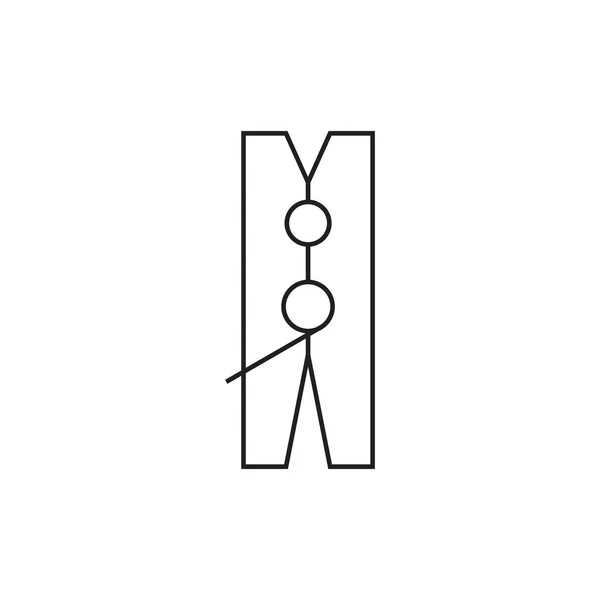 Modello Design Del Logo Vettoriale Peg — Vettoriale Stock