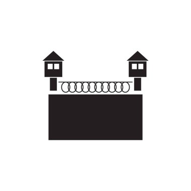 hapishane vektör logo tasarım şablonu