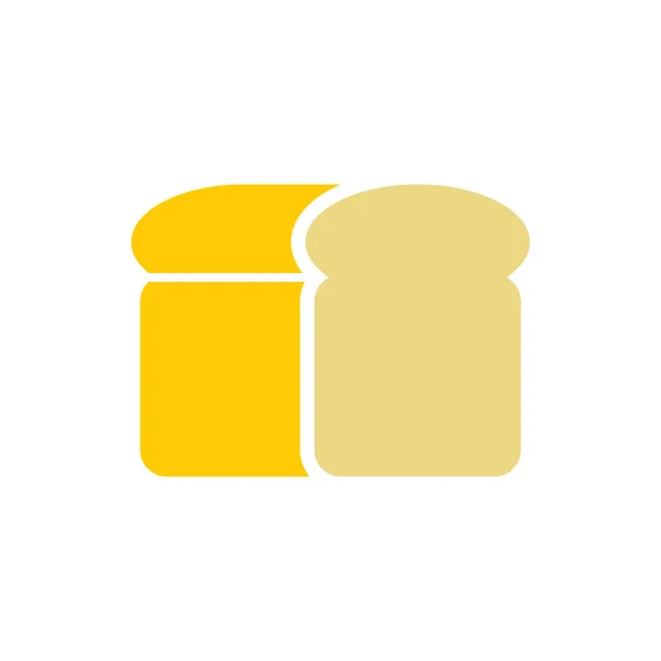 Toast Vector Icono Plantilla Diseño — Vector de stock