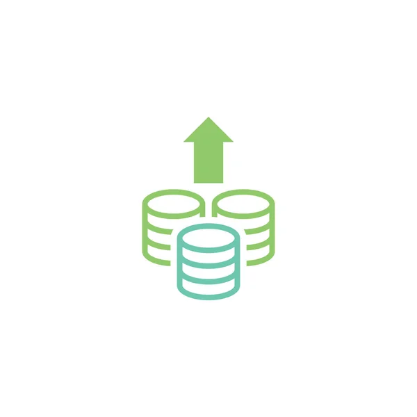 Modello Progettazione Icona Vettoriale Del Database — Vettoriale Stock