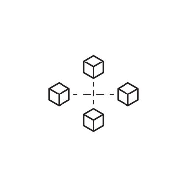 blockchain vektör tasarım şablonu