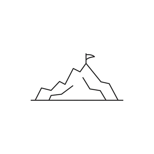 Mountain Top Vector Icon Design Template — Stock Vector